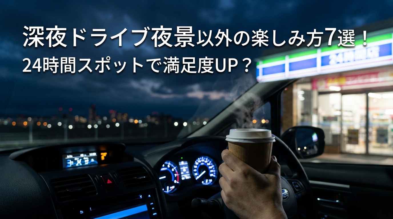 深夜 ドライブ 夜景 以外の楽しみ方7選!24時間スポットで満足度UP?