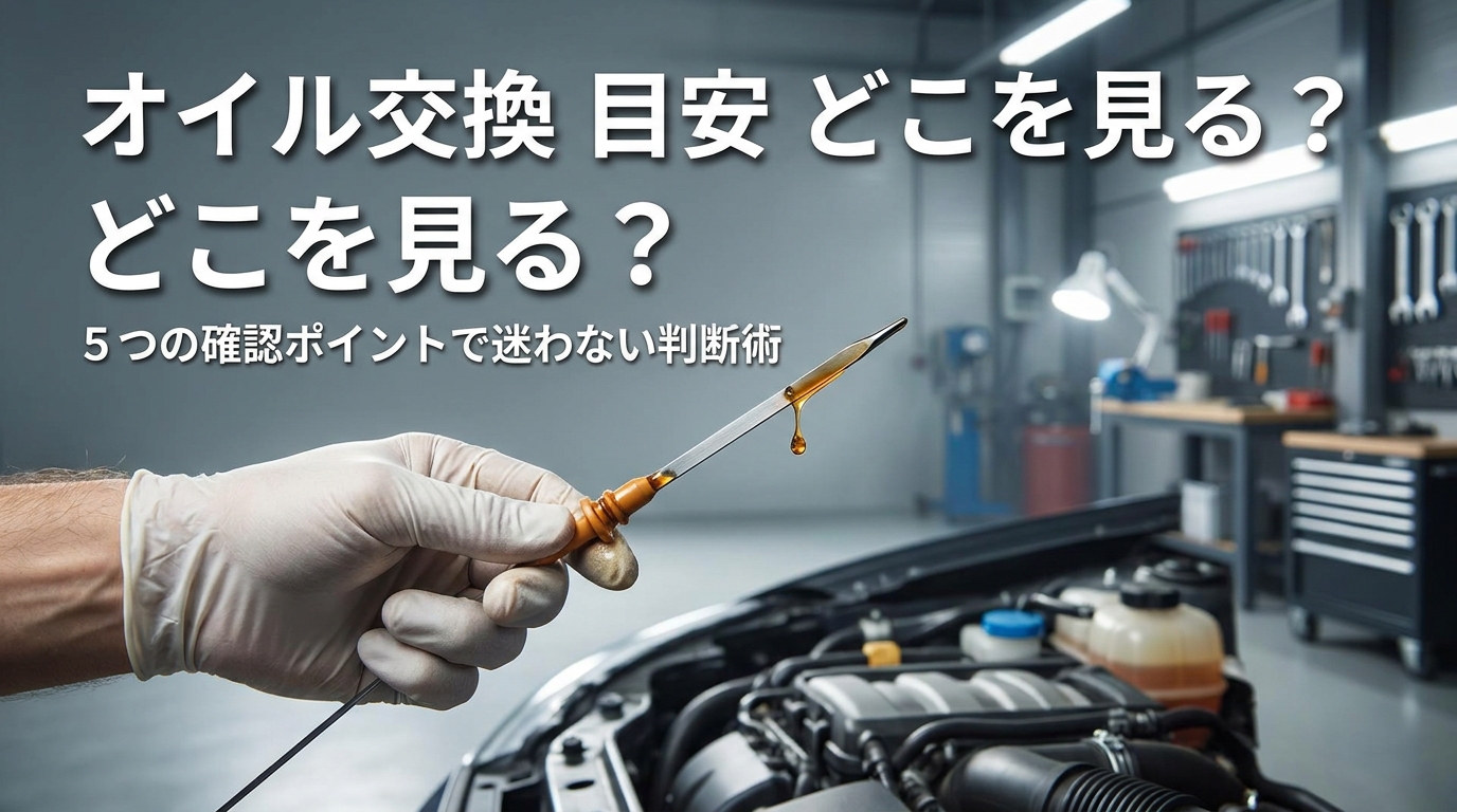 オイル交換 目安 どこを見る？5つの確認ポイントで迷わない判断術