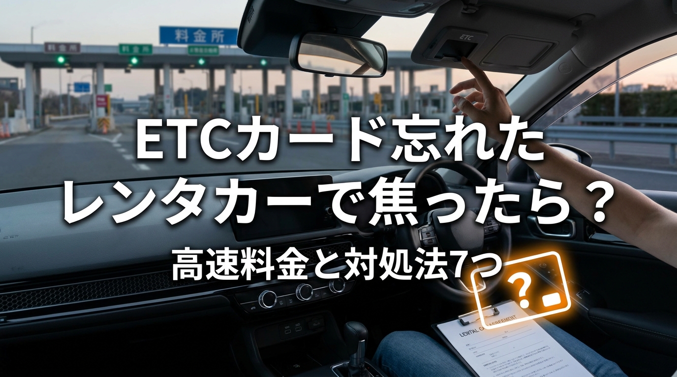 etcカード 忘れた レンタカーで焦ったら？高速料金と対処法7つ