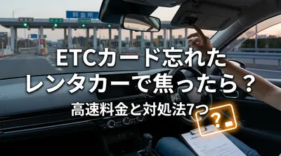 ETCカードを忘れたのに気づいてレンタカーで焦ったら？高速料金と対処法7つ