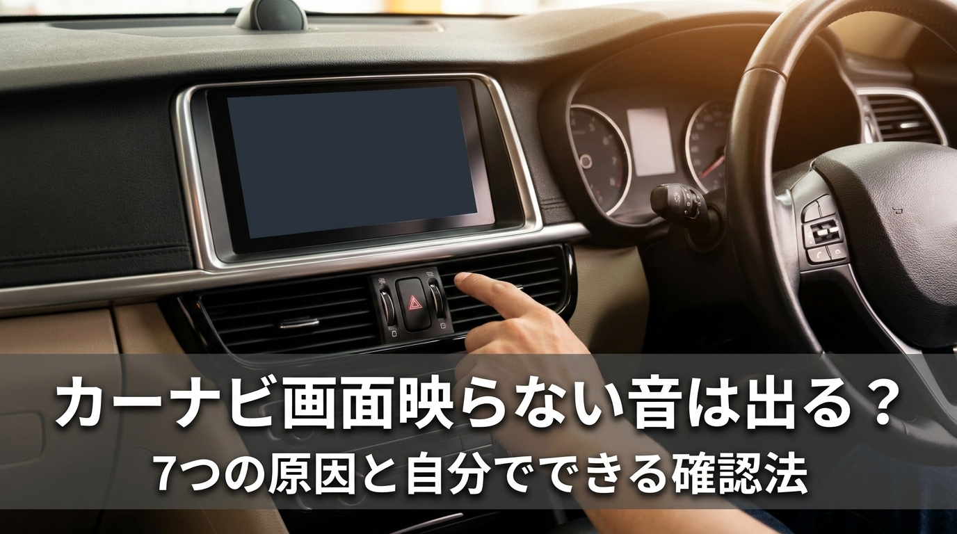 カーナビ画面映らない音は出る？7つの原因と自分でできる確認法