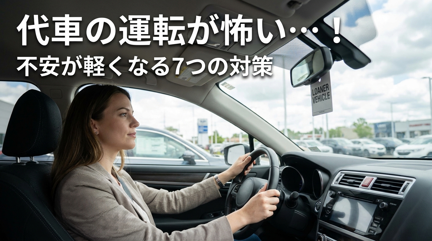 代車の運転が怖い…！不安が軽くなる7つの対策