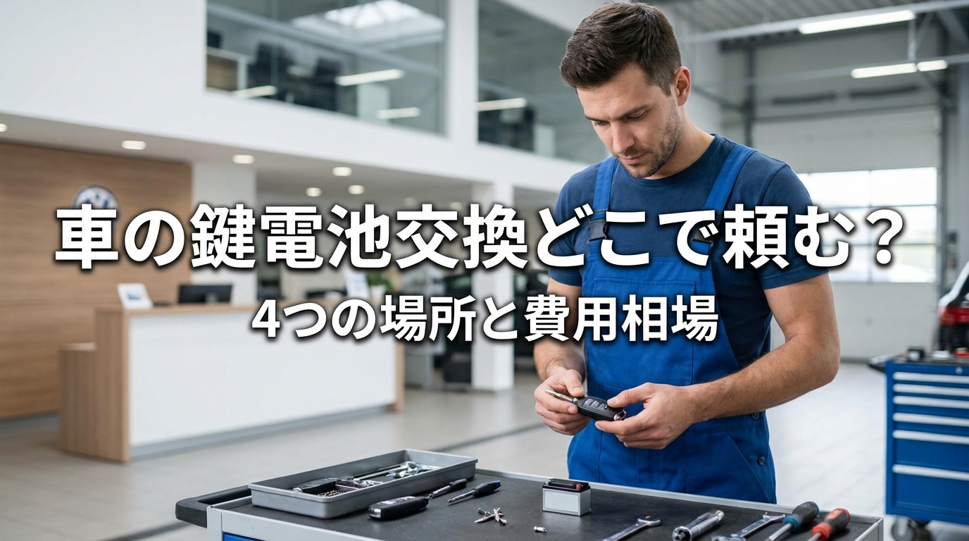 車の鍵電池交換どこで頼む?4つの場所と費用相場