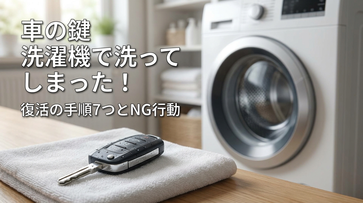 車の鍵 洗濯機で洗って しまった!復活の手順7つとNG行動