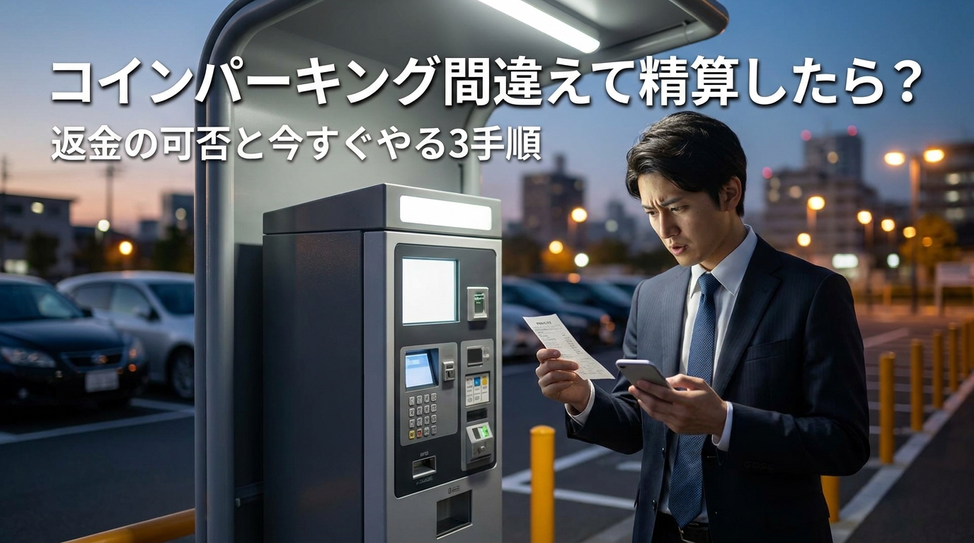 コインパーキング間違えて精算したら?返金の可否と今すぐやる3手順