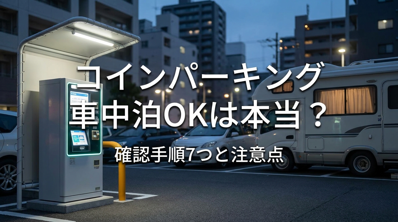 コインパーキング車中泊OKは本当？確認手順7つと注意点
